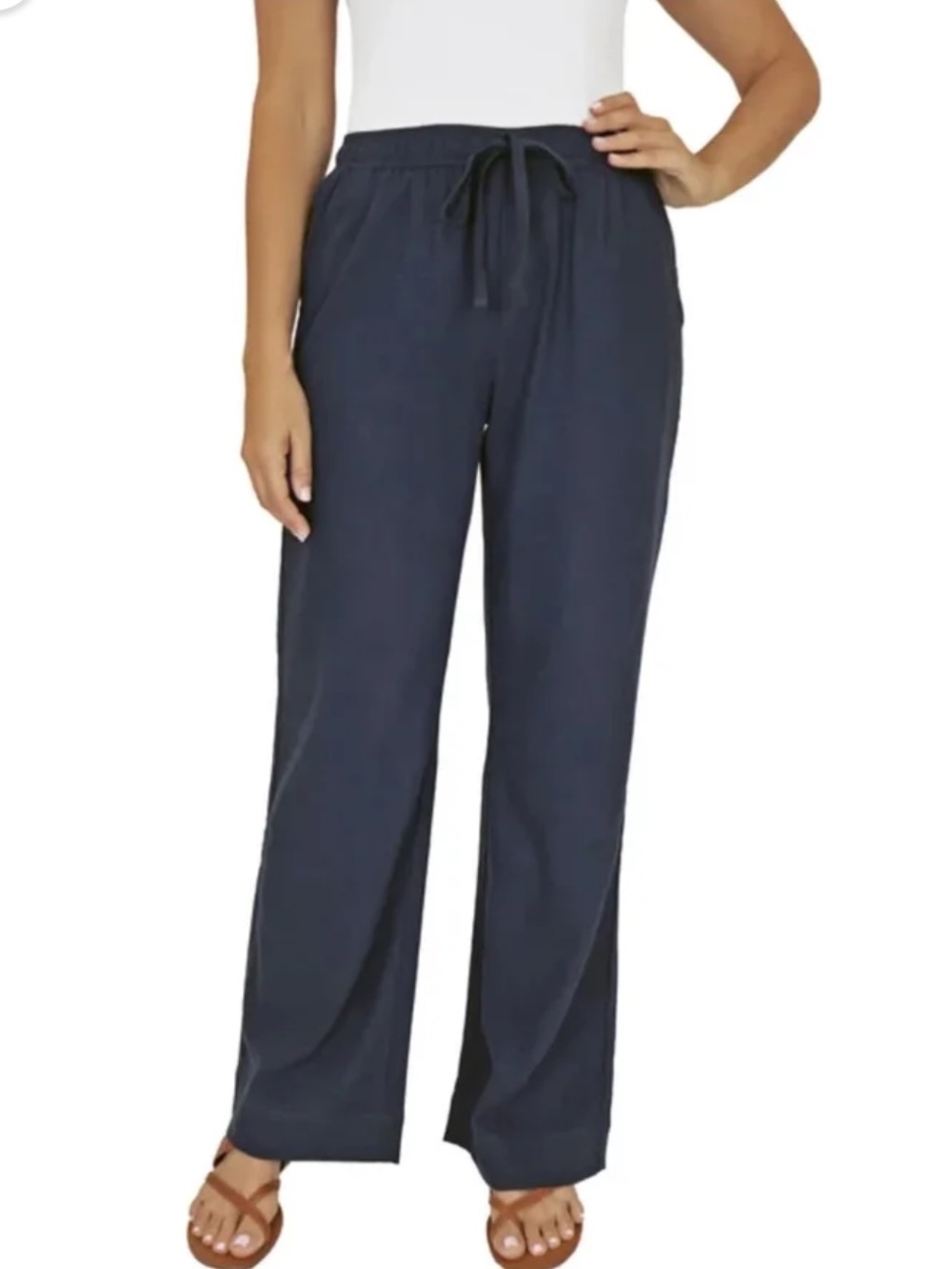 Briggs Women's Pull-On Linen Blend Pant